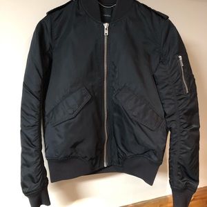 Edgy Black Bomber Jacket